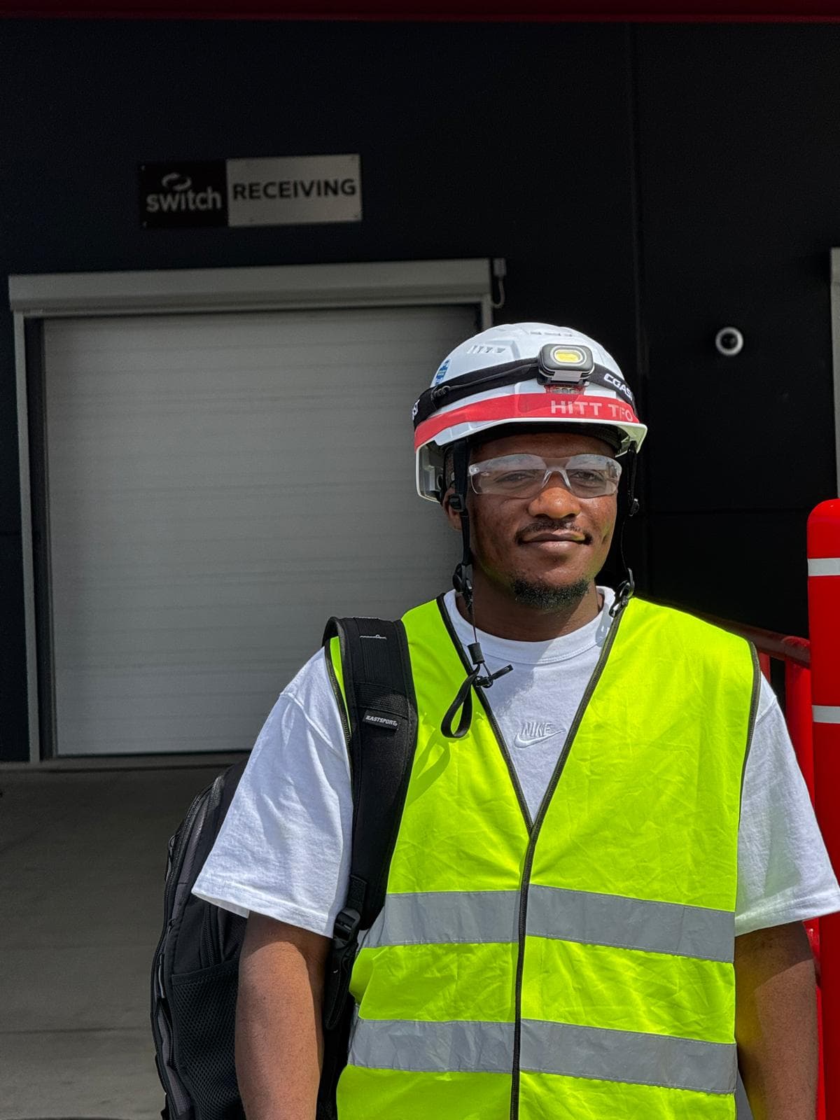 Smith Staffings founder on-site at a data center facility